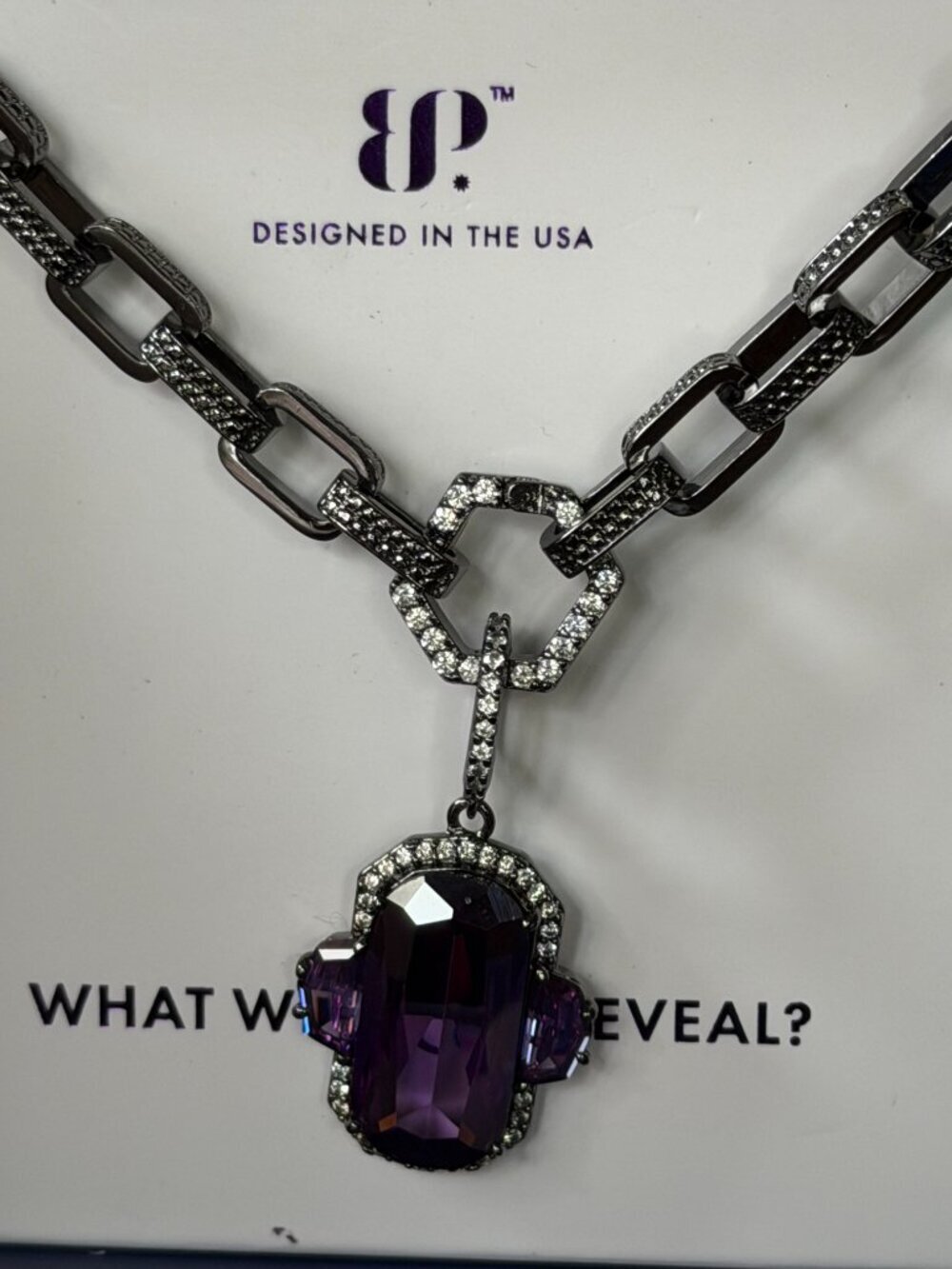 BP The Siren's Secret Necklace | UNICORN | Amethyst CZ | Removable Pendant